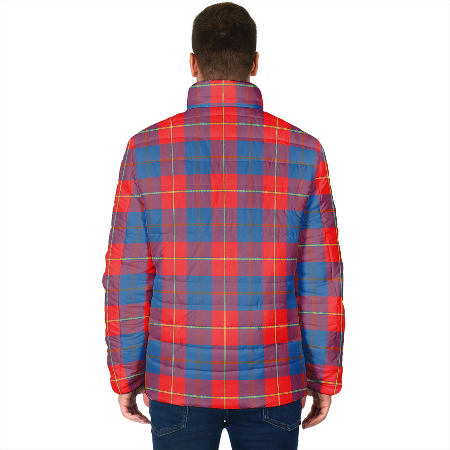 Blane Tartan Padded Jacket with Family Crest - Tartan Vibes Clothing