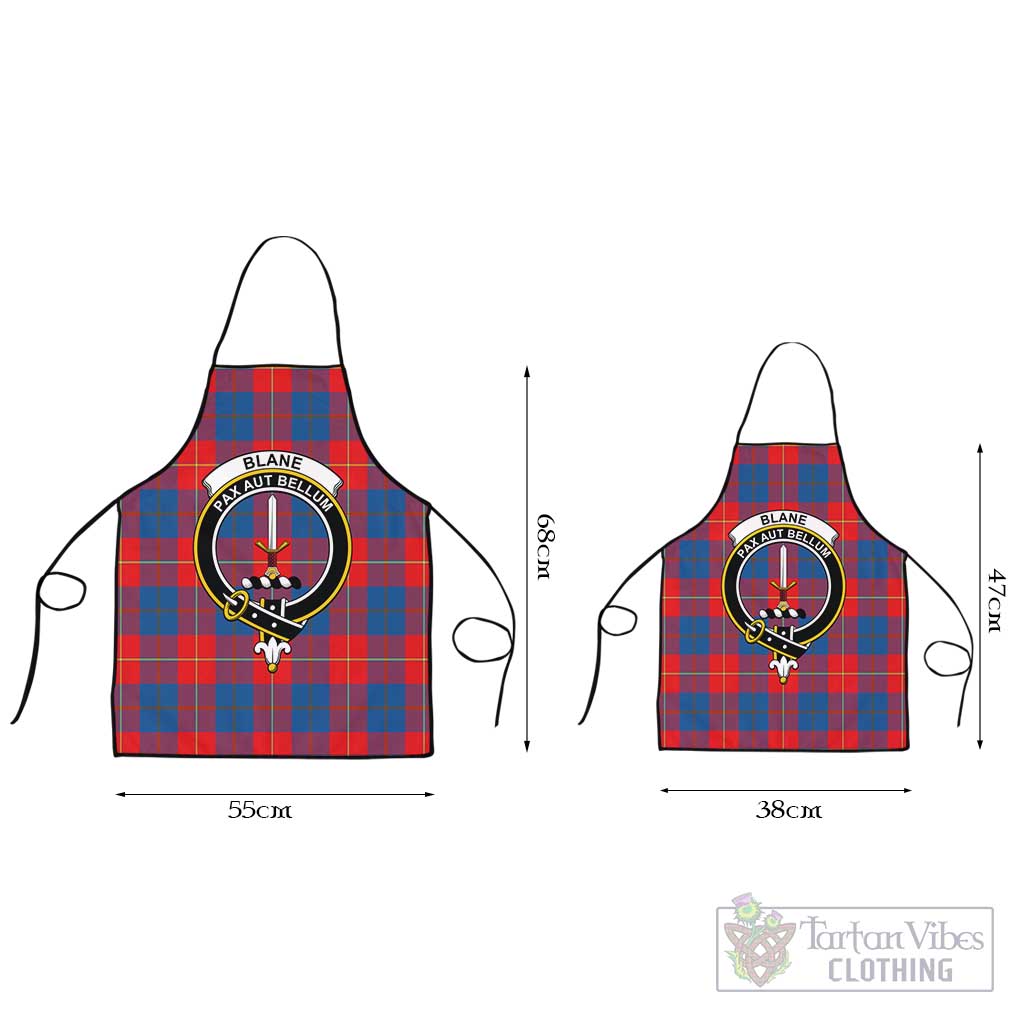 Blane Tartan Apron with Family Crest Black L 55x68 cm - Tartan Vibes Clothing