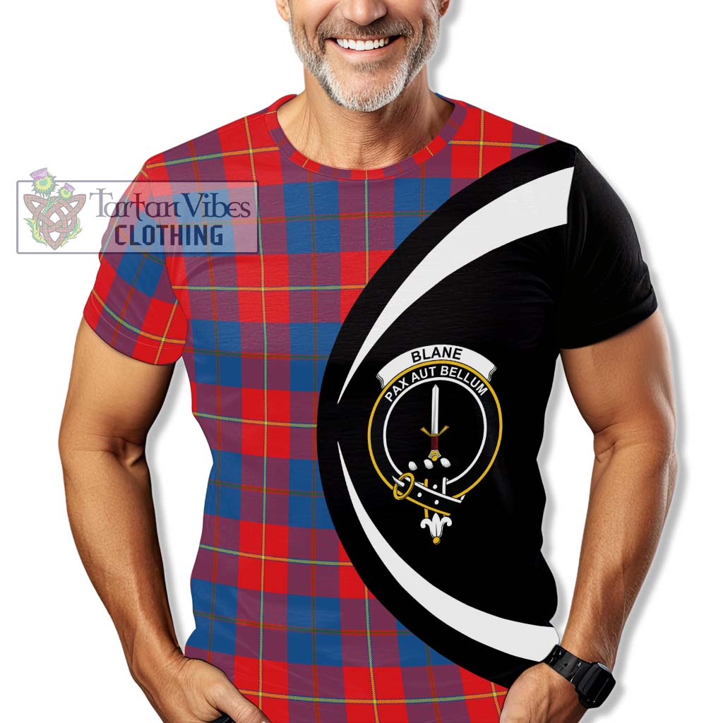 Tartan Vibes Clothing Blane Tartan T-Shirt with Family Crest Circle Style