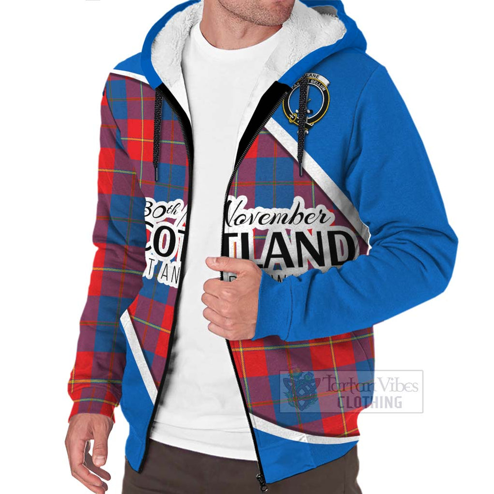 Tartan Vibes Clothing Blane Family Crest Tartan Sherpa Hoodie Celebrate Saint Andrew's Day in Style