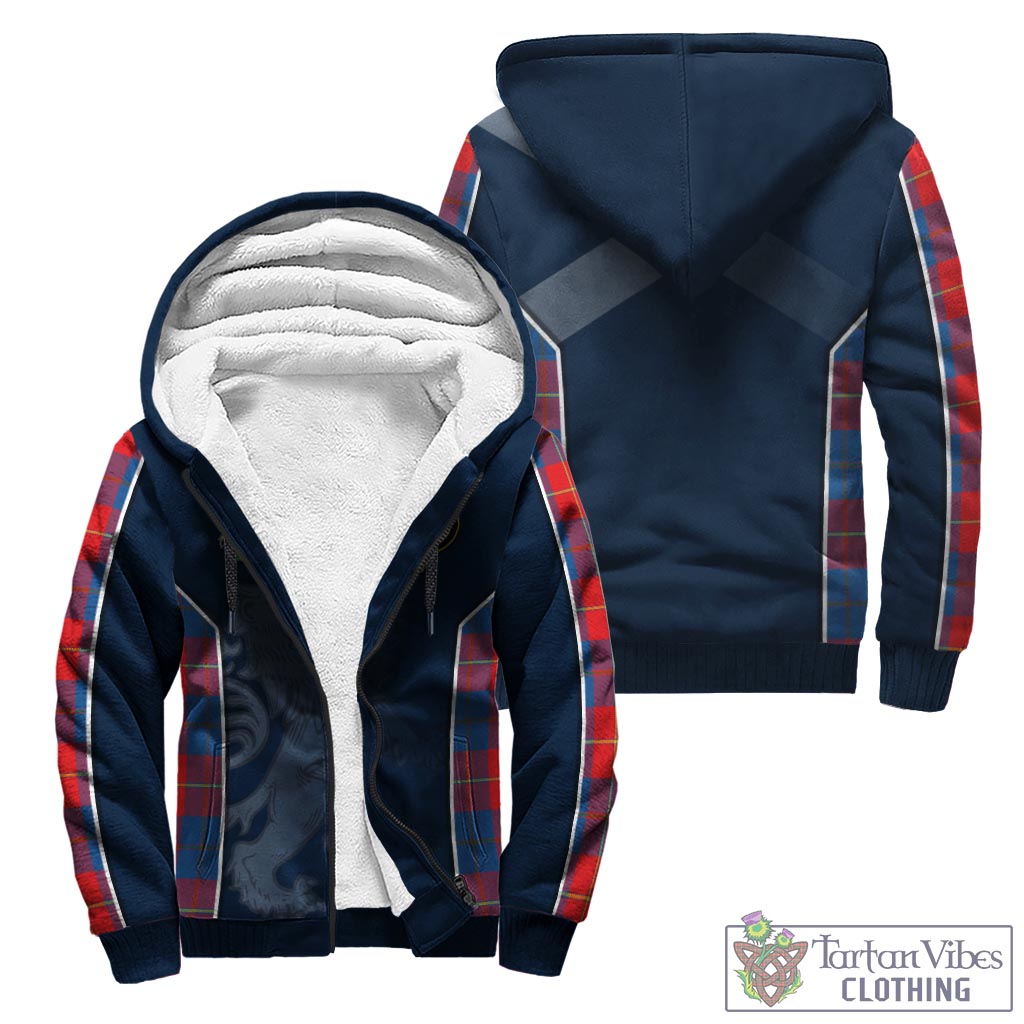 Tartan Vibes Clothing Blane Tartan Sherpa Hoodie with Family Crest and Lion Rampant Vibes Sport Style