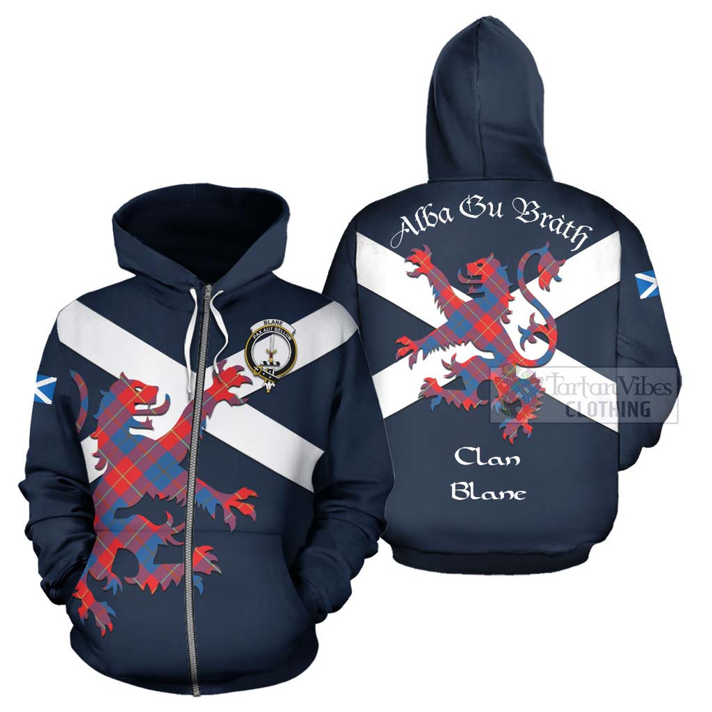 Tartan Vibes Clothing Blane Tartan Lion Rampant Hoodie – Proudly Display Your Heritage with Alba Gu Brath and Clan Name