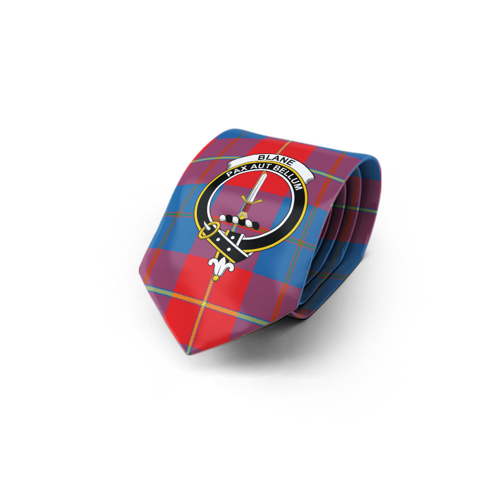 Blane Tartan Classic Necktie with Family Crest - Tartan Vibes Clothing