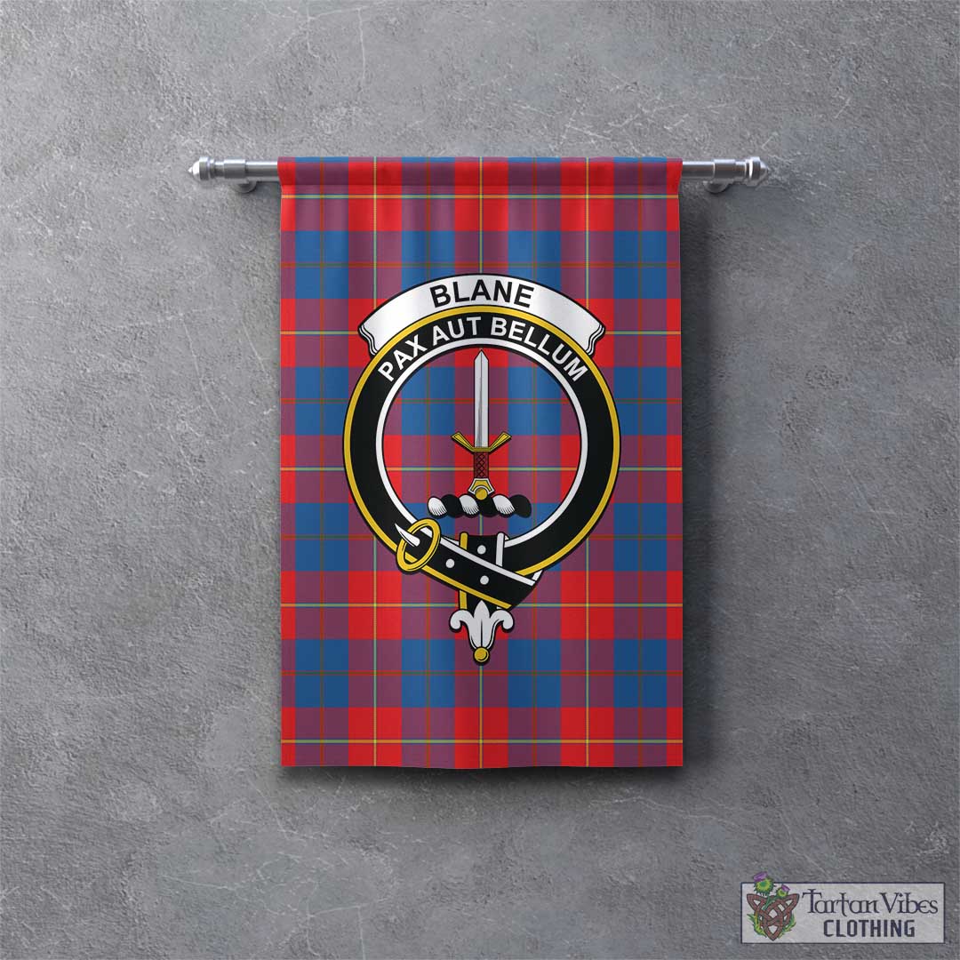 Tartan Vibes Clothing Blane Tartan Gonfalon, Tartan Banner with Family Crest