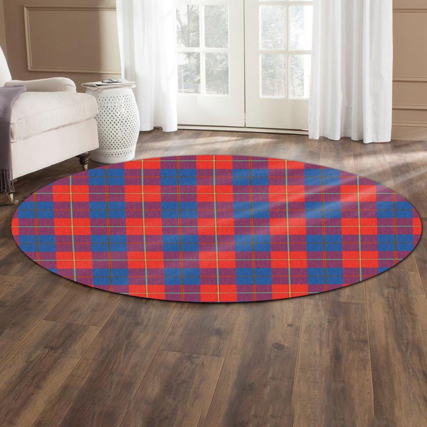 Blane Tartan Round Rug - Tartanvibesclothing