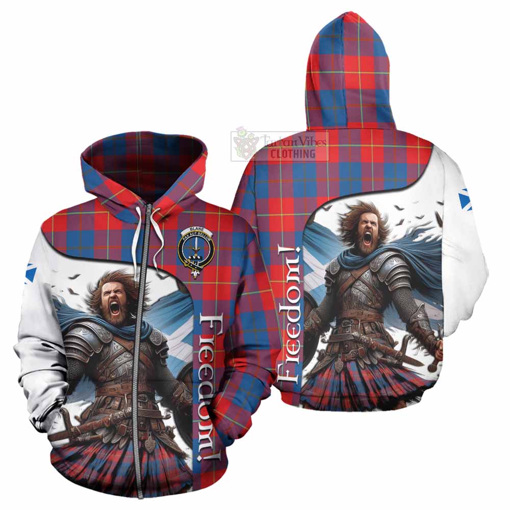 Tartan Vibes Clothing Blane Crest Tartan Hoodie Inspired by the Freedom of Scottish Warrior