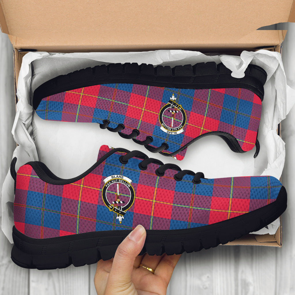 Blane Tartan Sneakers with Family Crest - Tartan Vibes Clothing