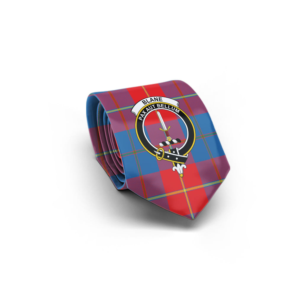 Blane Tartan Classic Necktie with Family Crest - Tartan Vibes Clothing