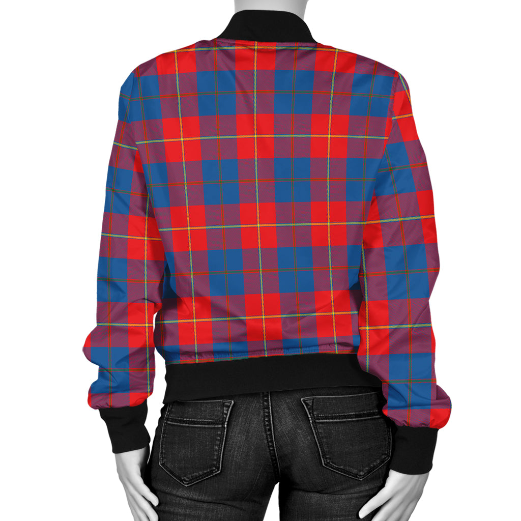 Blane Tartan Bomber Jacket with Family Crest - Tartanvibesclothing