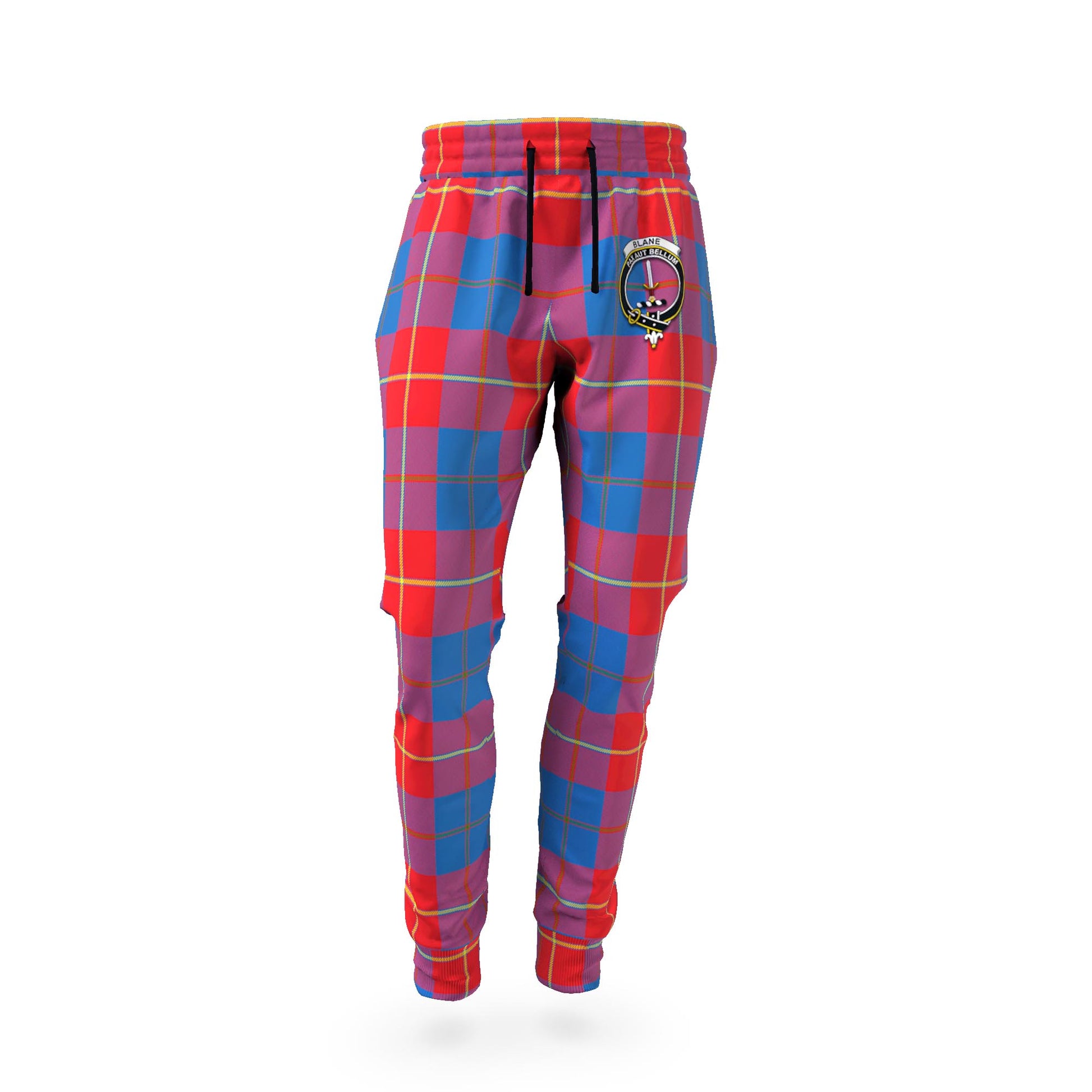 Blane Tartan Joggers Pants with Family Crest - Tartan Vibes Clothing