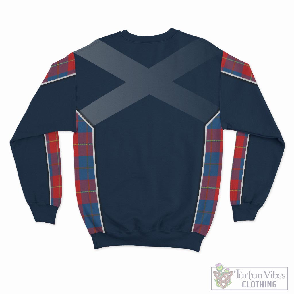 Tartan Vibes Clothing Blane Tartan Sweatshirt with Family Crest and Scottish Thistle Vibes Sport Style