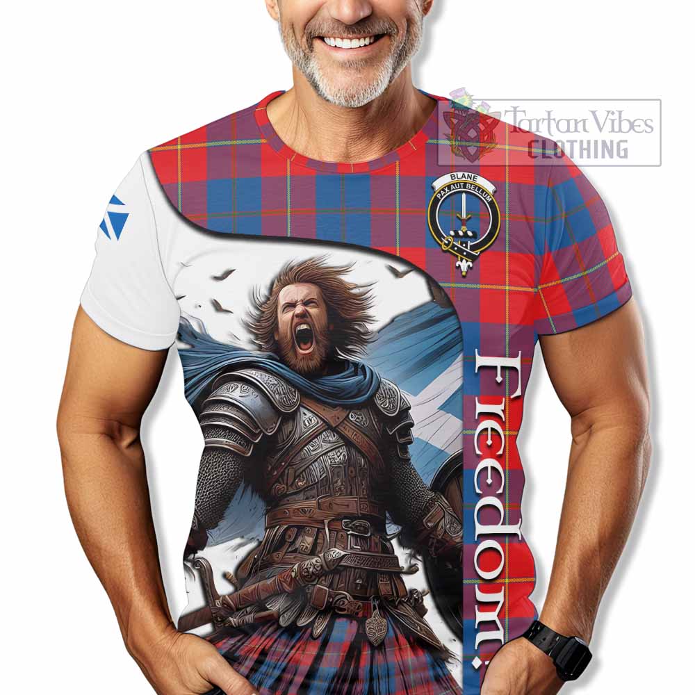 Blane Crest Tartan T-Shirt Inspired by the Freedom of Scottish Warrior