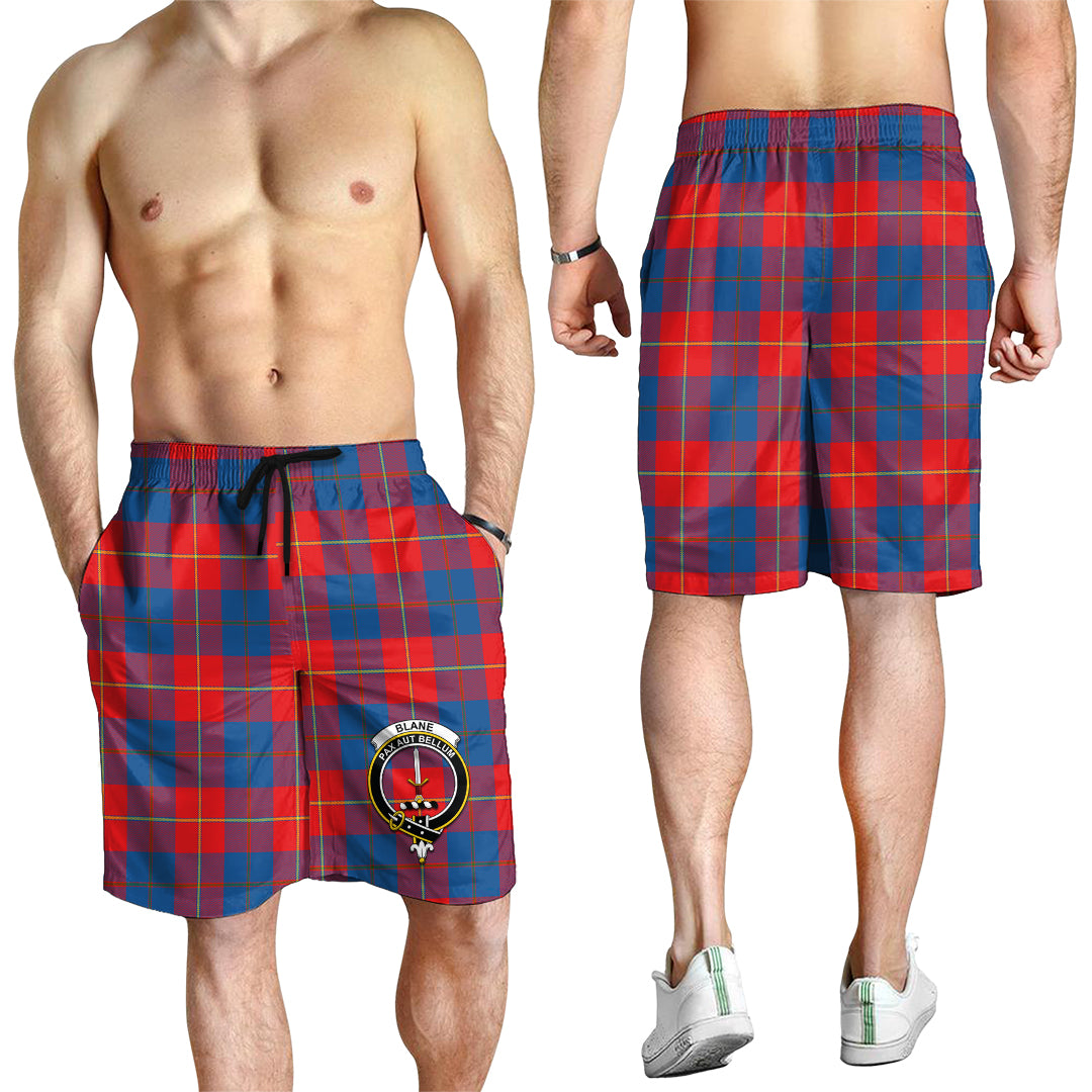 Blane Tartan Mens Shorts with Family Crest - Tartanvibesclothing