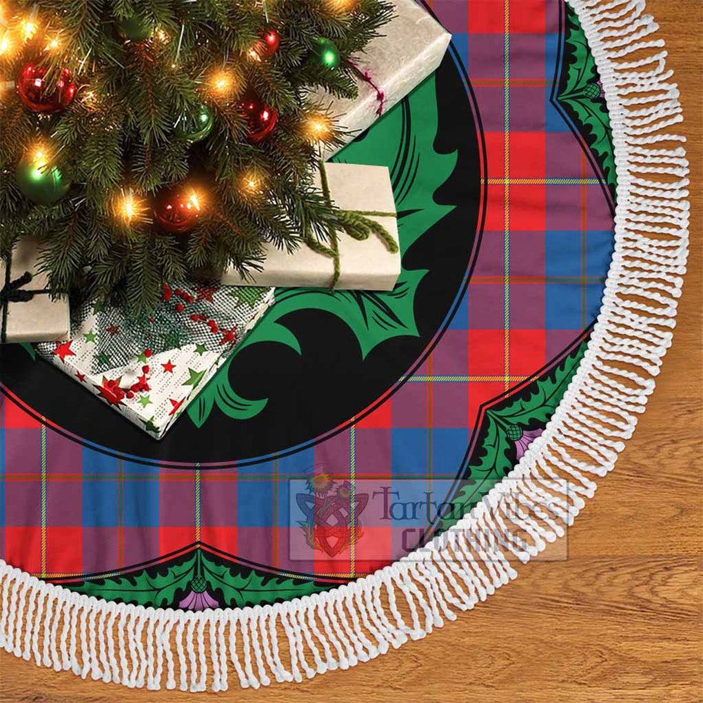 Tartan Vibes Clothing Blane Tartan Christmas Tree Skirt Scottish Thistle Style