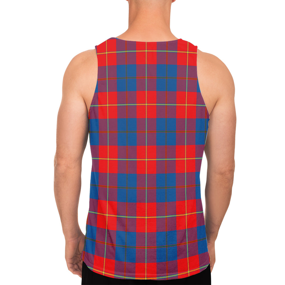 Blane Tartan Mens Tank Top with Family Crest - Tartanvibesclothing