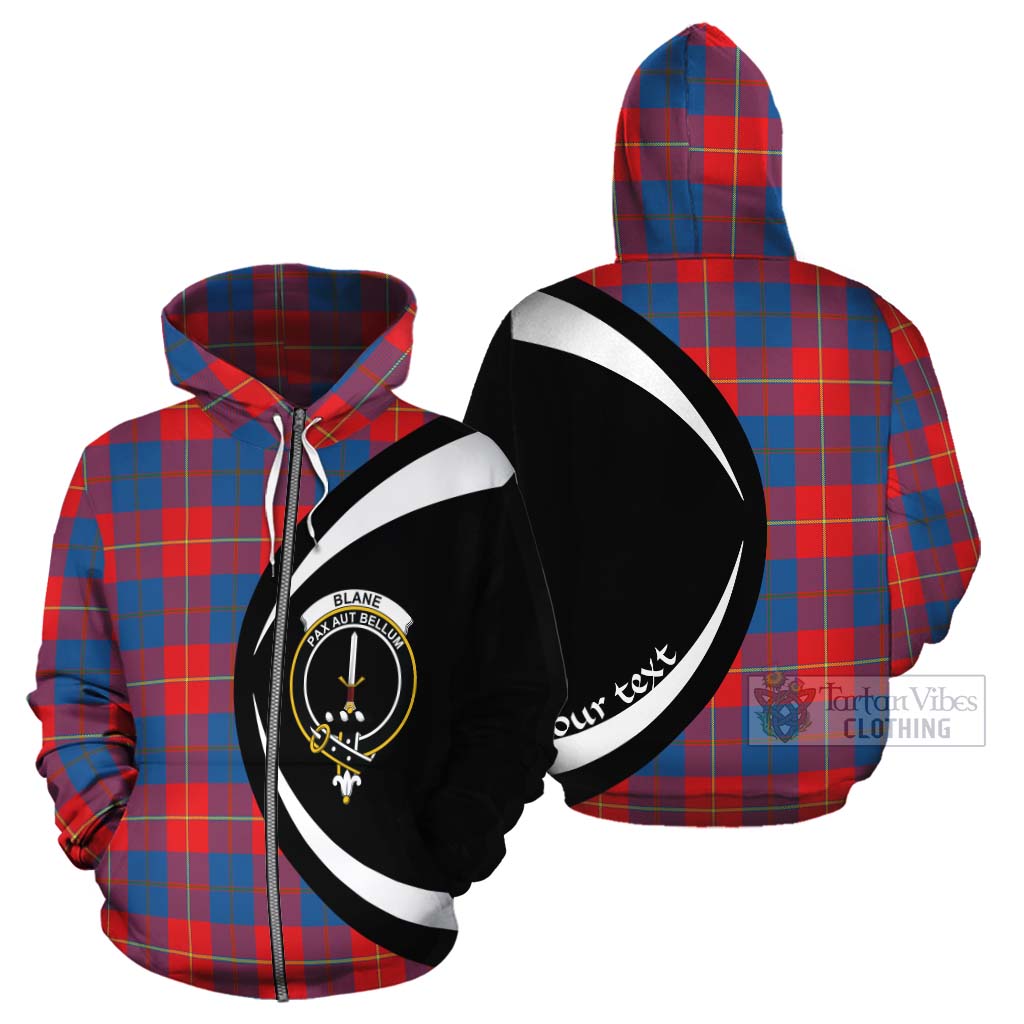 Tartan Vibes Clothing Blane Tartan Cotton Hoodie with Family Crest Circle Style