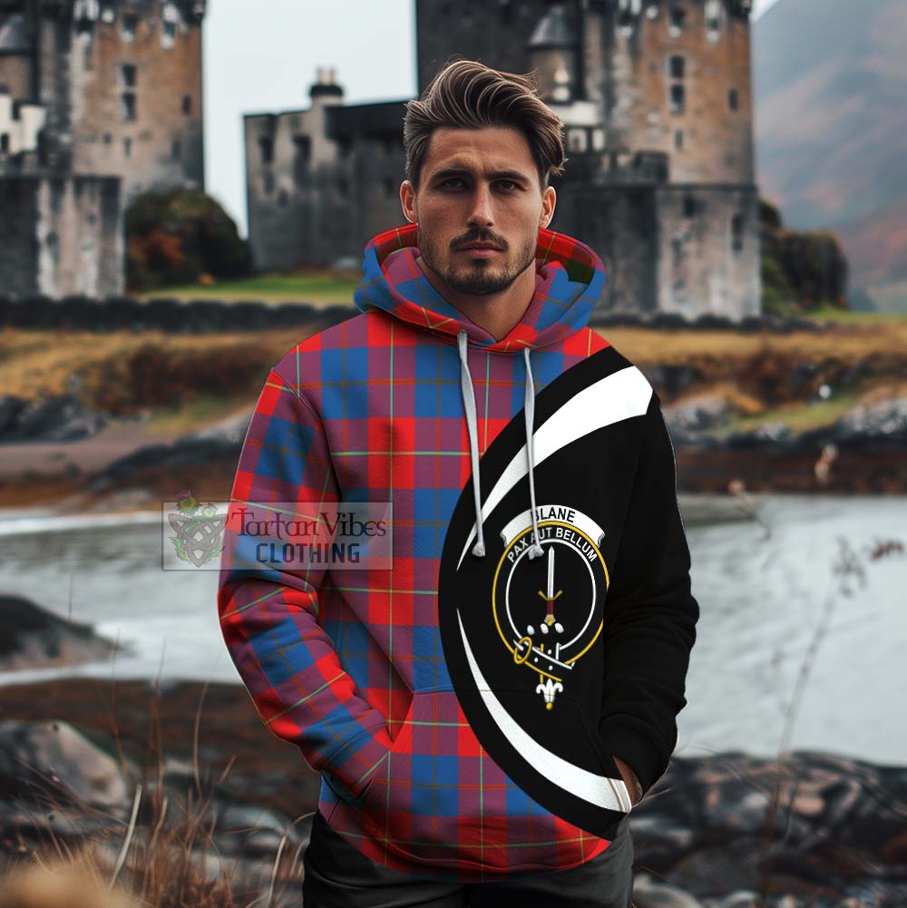 Tartan Vibes Clothing Blane Tartan Cotton Hoodie with Family Crest Circle Style