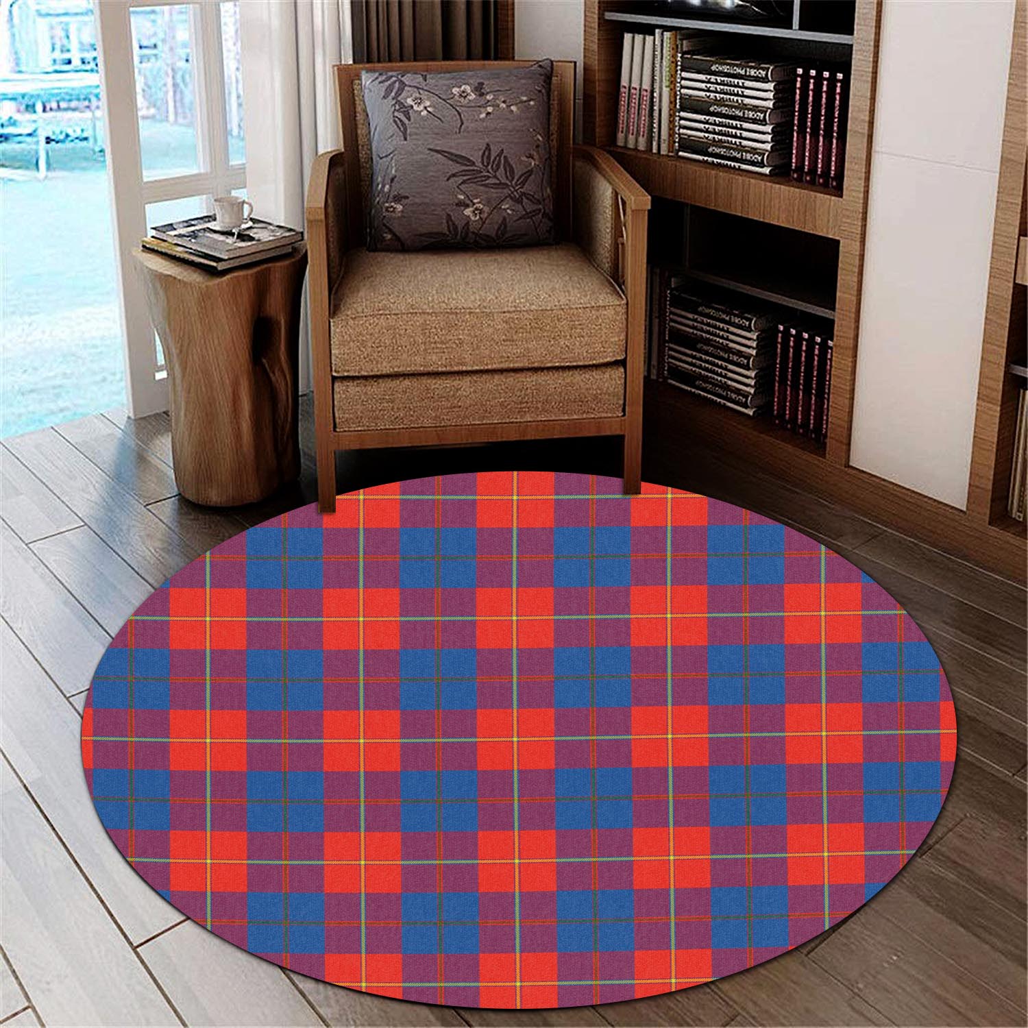 Blane Tartan Round Rug - Tartanvibesclothing