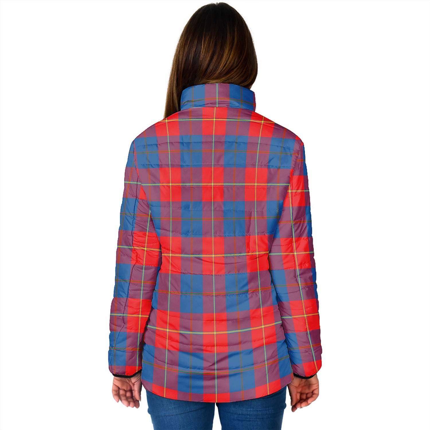 Blane Tartan Padded Jacket with Family Crest - Tartan Vibes Clothing