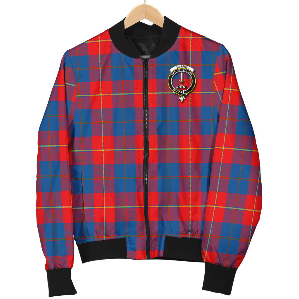 Blane Tartan Bomber Jacket with Family Crest - Tartanvibesclothing