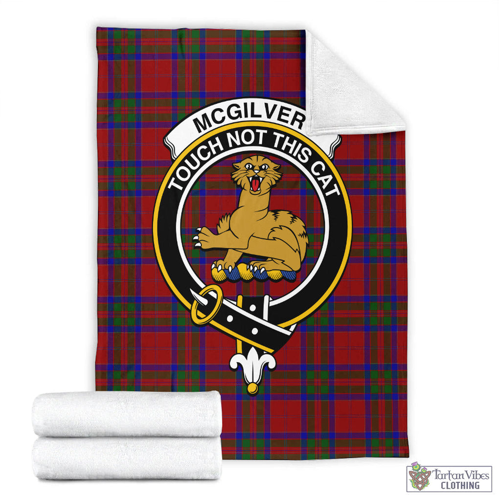 MacGilvery (McGilvery) Tartan Blanket with Family Crest - Tartan Vibes Clothing