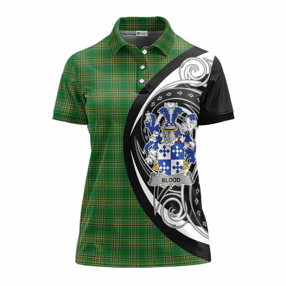 Blood Irish Clan Women's Polo Shirt Celtic Circle Style Women - Tartan Vibes Clothing