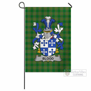 Blood Irish Clan Tartan Flag with Coat of Arms