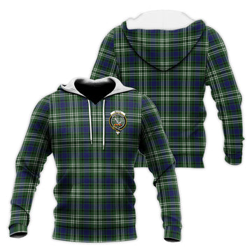 Blyth Tartan Knitted Hoodie with Family Crest Unisex Knitted Pullover Hoodie - Tartan Vibes Clothing