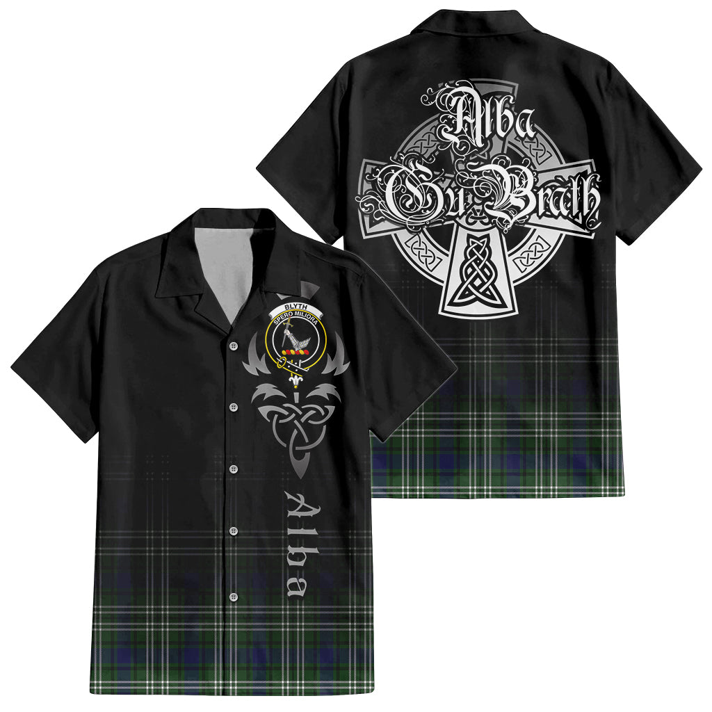 Blyth Tartan Hawaiian Shirt Shirt Featuring Alba Gu Brath Family Crest Celtic Inspired Kid - Tartan Vibes Clothing