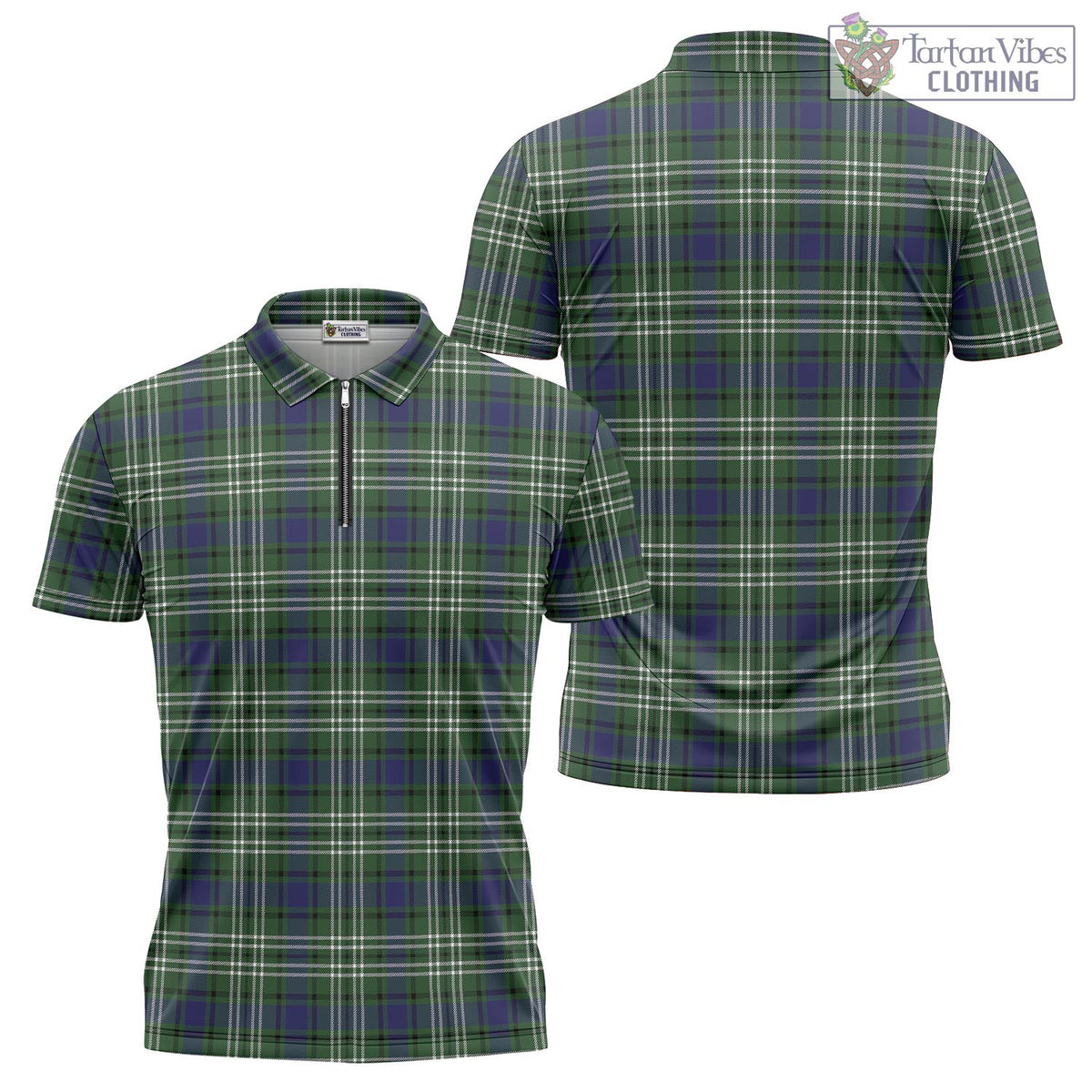 Blyth Tartan Zipper Polo Shirt Unisex - Tartan Vibes Clothing