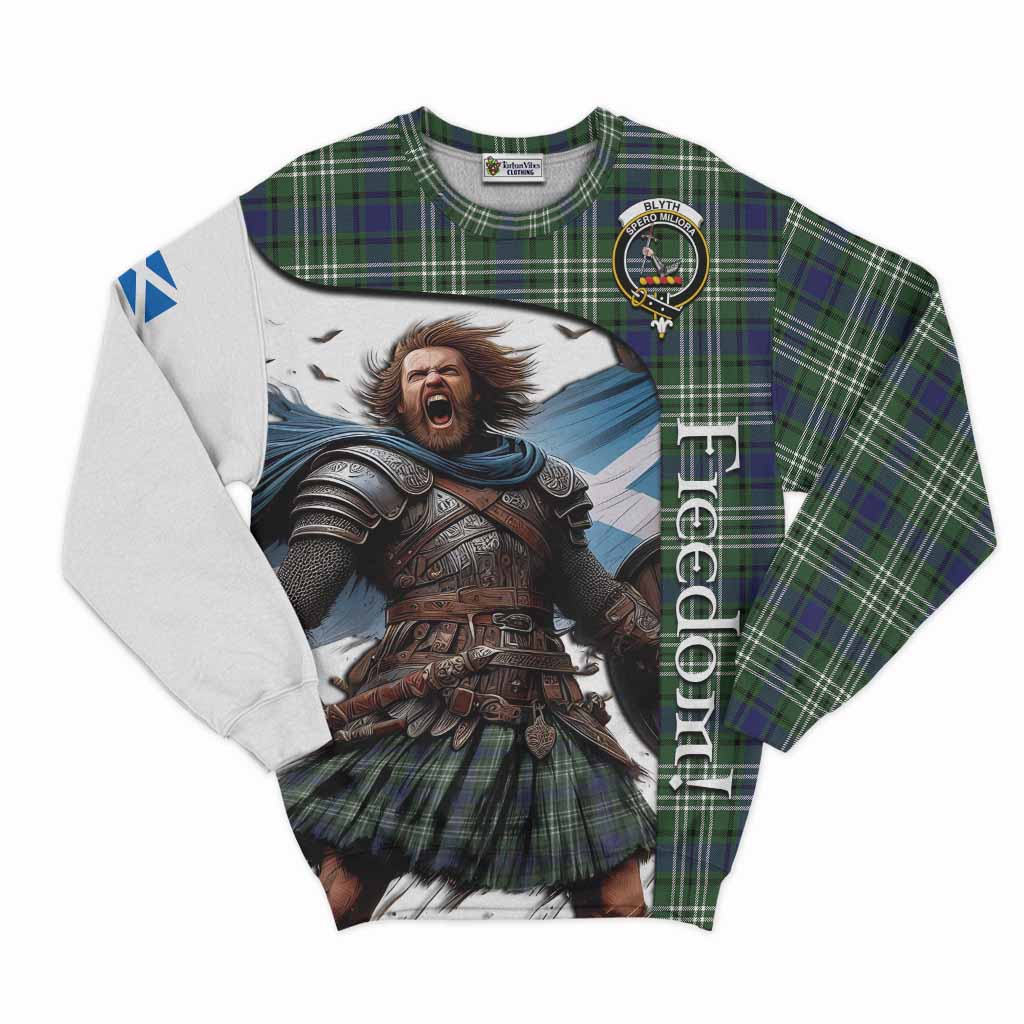 Blyth Crest Tartan Sweatshirt Inspired by the Freedom of Scottish Warrior Unisex - Tartan Vibes Clothing