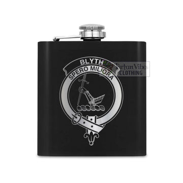 Blyth Crest Hip Flask Set 7oz Black Stainless Steel with A Gift Box