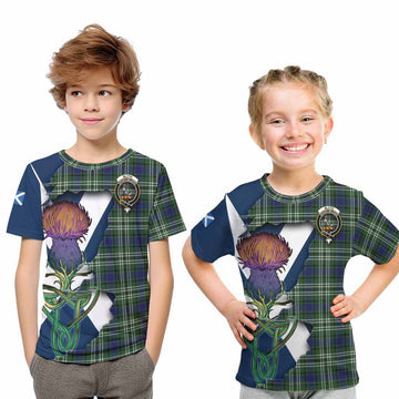 Blyth Tartan Family Crest Kid T-Shirt Scottish Thistle Celtic Inspired Youth XL Size14 - Tartan Vibes Clothing