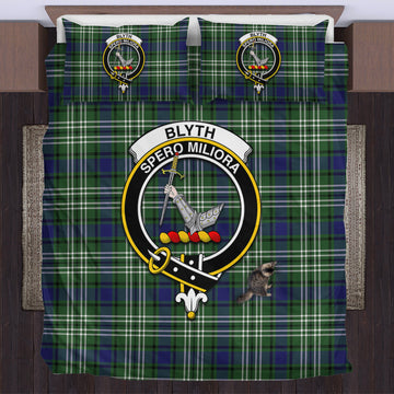 Blyth Tartan Bedding Set with Family Crest UK Bedding Set - Tartan Vibes Clothing