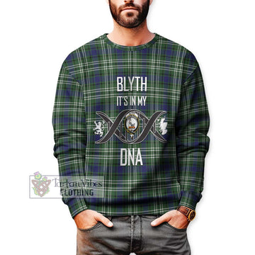 Blyth Tartan Sweatshirt with Family Crest DNA In Me Style Unisex - Tartan Vibes Clothing