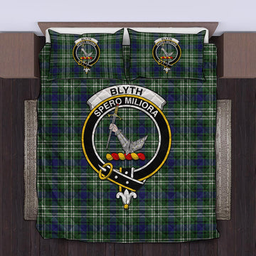 Blyth Tartan Quilt Bed Set with Family Crest King - Tartan Vibes Clothing