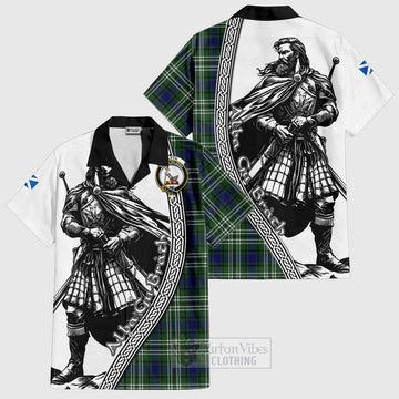 Blyth Tartan Clan Crest Hawaiian Shirt with Highlander Warrior Celtic Style Kid - Tartan Vibes Clothing