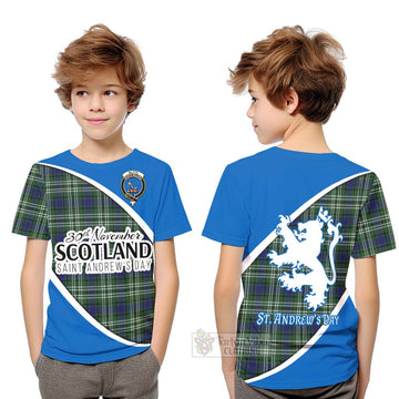 Blyth Family Crest Tartan Kid T-Shirt Celebrate Saint Andrew's Day in Style Youth XL Size14 - Tartan Vibes Clothing