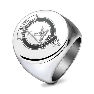 Blyth Clan Crest Engraved Ring