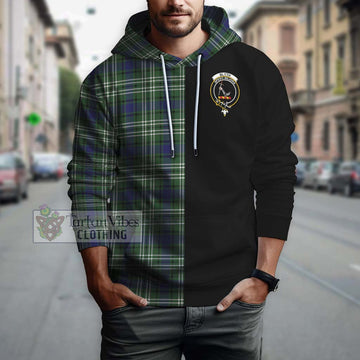 Blyth Tartan Hoodie with Family Crest and Half Of Me Style Zip Hoodie - Tartan Vibes Clothing