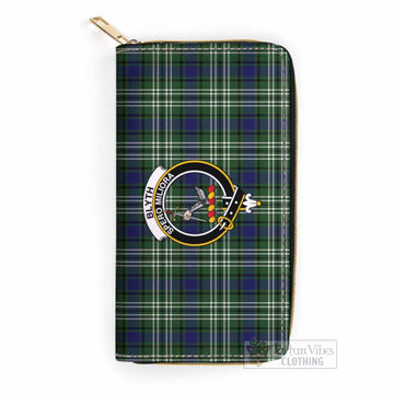 Blyth Tartan Women's Leather Wallet with Family Crest One Size 19.7*10.5*3.5 cm - Tartan Vibes Clothing