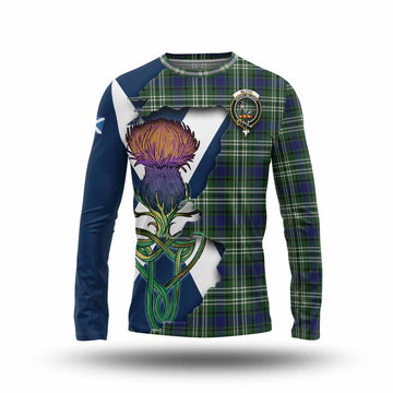 Blyth Tartan Family Crest Long Sleeve T-Shirt Scottish Thistle Celtic Inspired Unisex - Tartan Vibes Clothing
