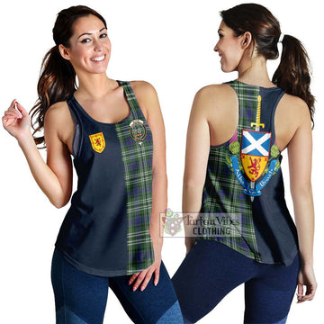 Blyth Tartan Women's Racerback Tanks Alba with Scottish Lion Royal Arm Half Style 4XL - Tartan Vibes Clothing