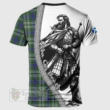 Blyth Tartan Clan Crest T-Shirt with Highlander Warrior Celtic Style - Tartan Vibes Clothing