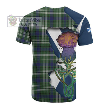 Blyth Tartan Family Crest Cotton T-shirt Scottish Thistle Celtic Inspired - Tartan Vibes Clothing