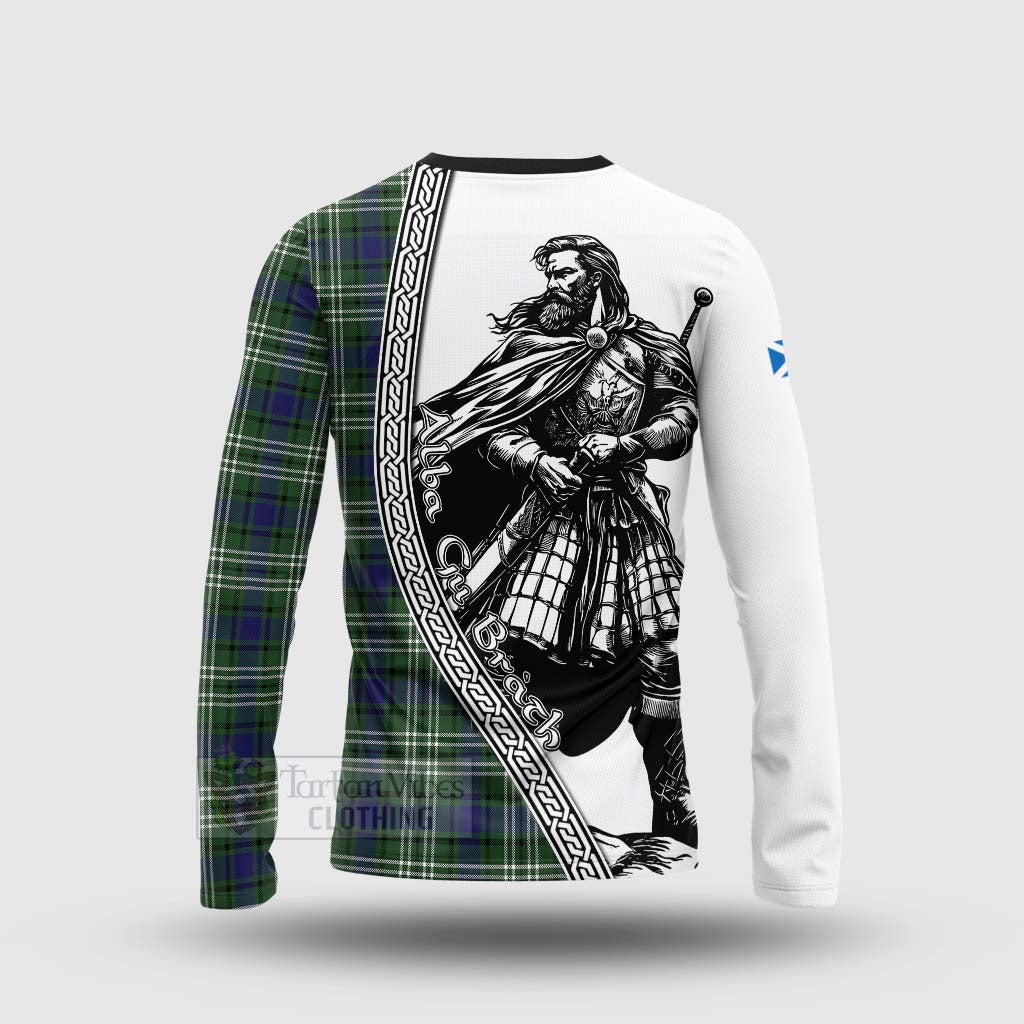 Blyth Tartan Clan Crest Long Sleeve T-Shirt with Highlander Warrior Celtic Style - Tartan Vibes Clothing