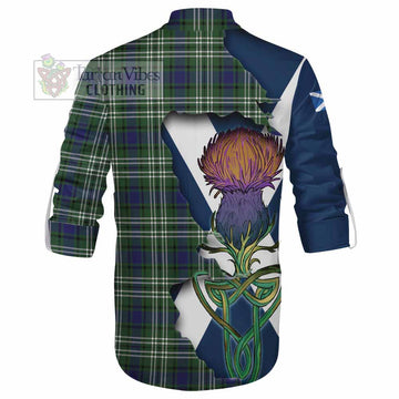 Blyth Tartan Family Crest Ghillie Kilt Shirt Scottish Thistle Celtic Inspired - Tartan Vibes Clothing