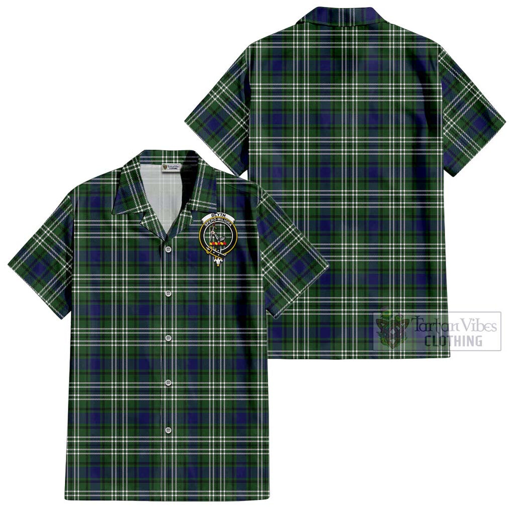 Blyth Tartan Cotton Hawaiian Shirt with Family Crest Kid - Tartan Vibes Clothing