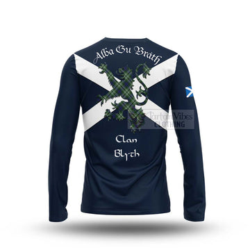 Blyth Tartan Lion Rampant Long Sleeve T-Shirt Proudly Display Your Heritage with Alba Gu Brath and Clan Name - Tartan Vibes Clothing