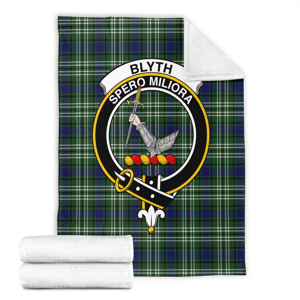 Blyth Tartan Blanket with Family Crest - Tartan Vibes Clothing